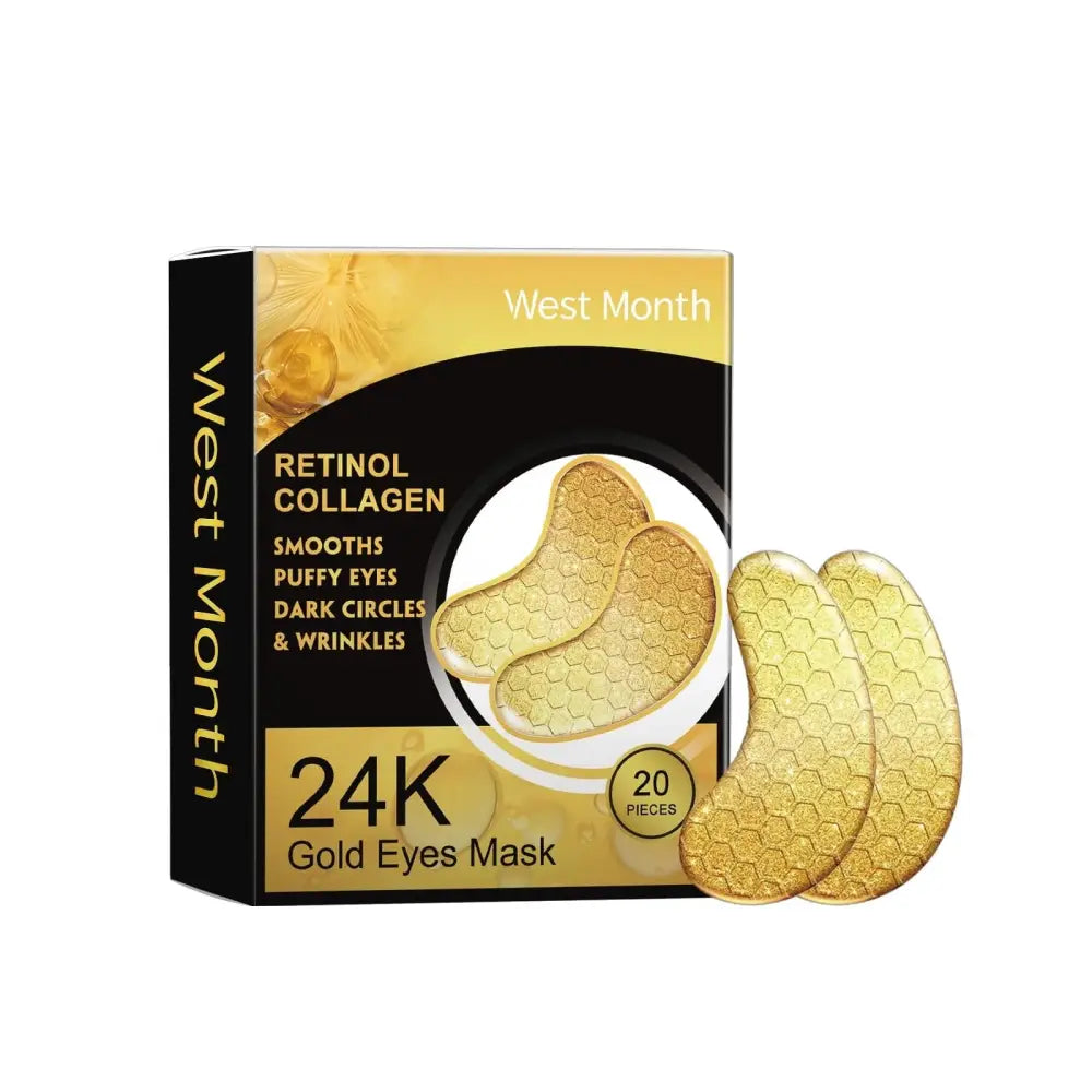 Anti Aging Golden Eye Mask with Hexagonal Texture