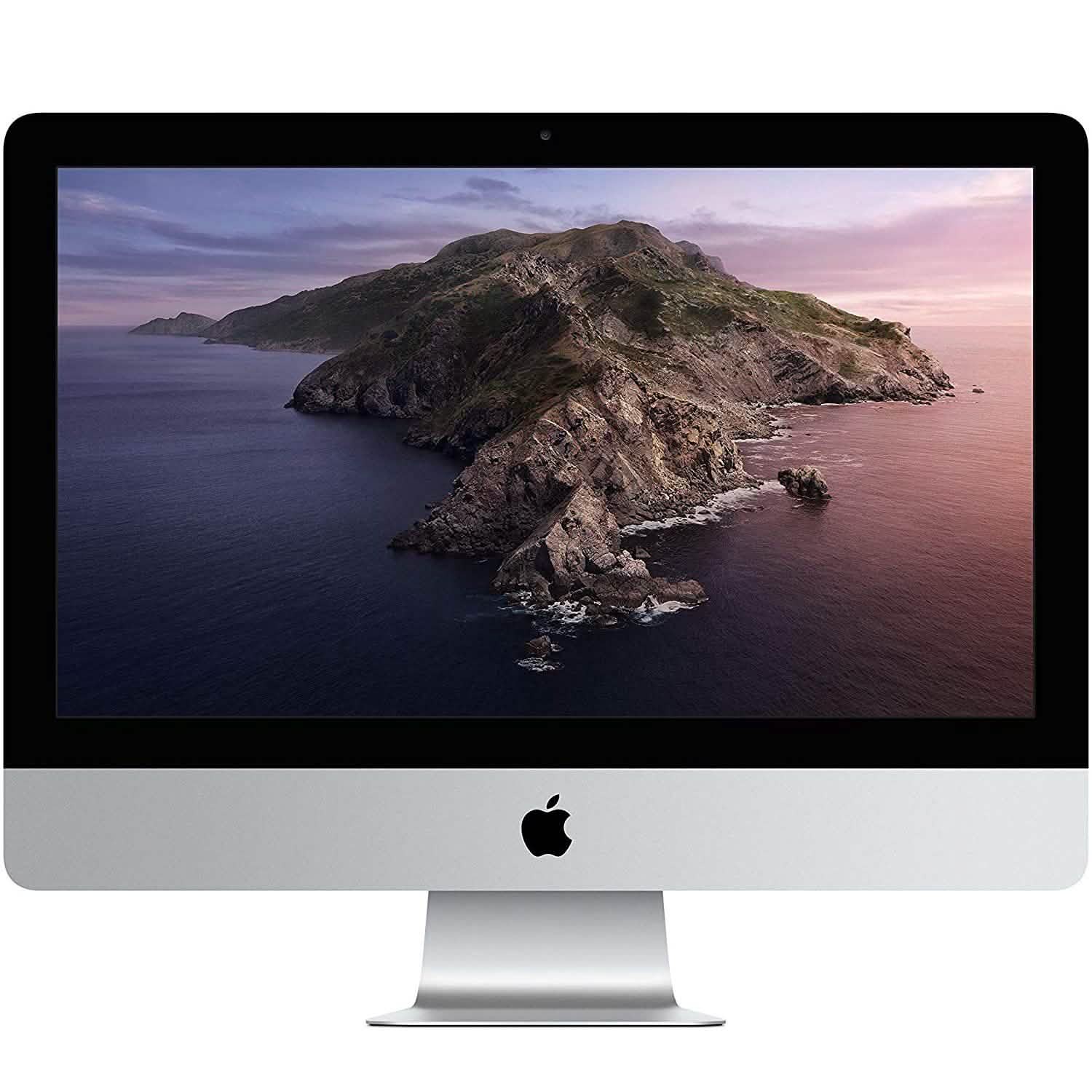Apple iMac with a scenic display on a white background. Apple 21.5" iMac (MRT32LL/A) Intel Core i3 (3.6GHz) 8GB Memory 1TB Hard Drive Silver (Refurbished)