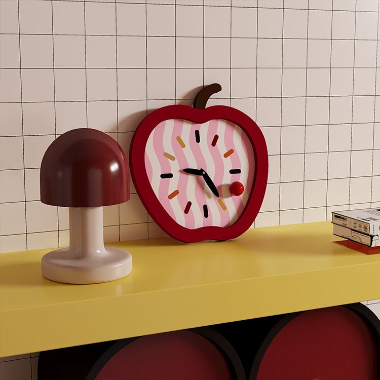 Whimsy Apple Shaped Clock-3