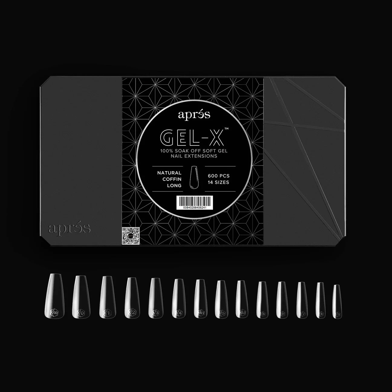 Apres - Gel-X Natural Coffin Long Box of Tips 2.0, 600pcs-1