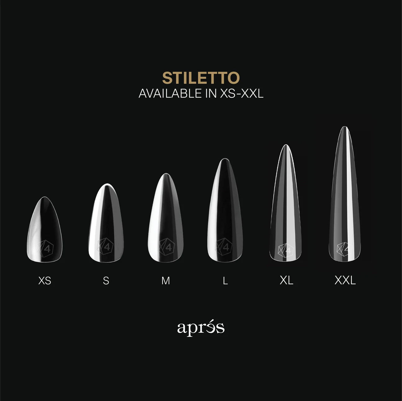 Apres - Gel-X Natural Stiletto Medium Box of Tips 2.0, 600pcs-4