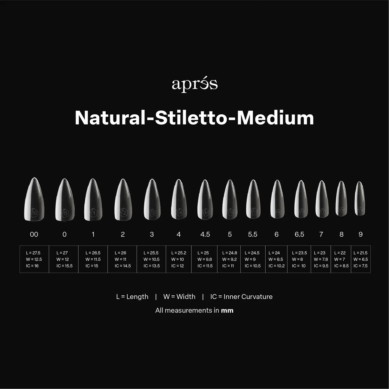Apres - Gel-X Natural Stiletto Medium Box of Tips 2.0, 600pcs-2