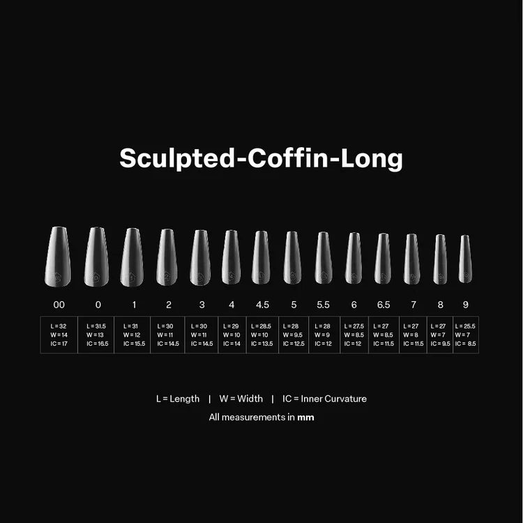 Apres - Gel-X Sculpted Coffin Long Box of Tips 2.0, 600pcs-3