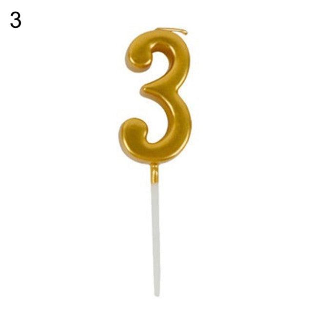Arabic Number 0-9 Wax Candles Number Candles Cake Numeral Candles Number 0-9 Glitter Cake Topper Decoration For Birthday Wedding Reunion Theme Part Digital Cake Topper Kids Children Party Happy Birthday Ornament Cakes Top Decoration Accessories