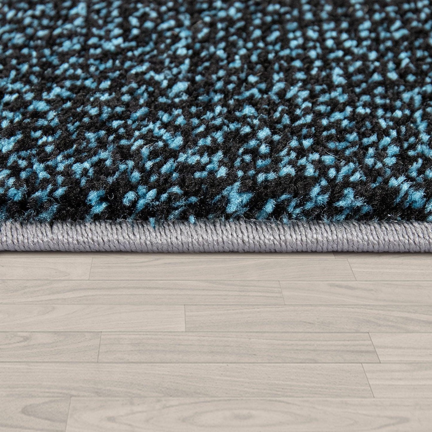 Living Room Rug Madeira Bordered with Geometric Pattern - Grey Blue-3
