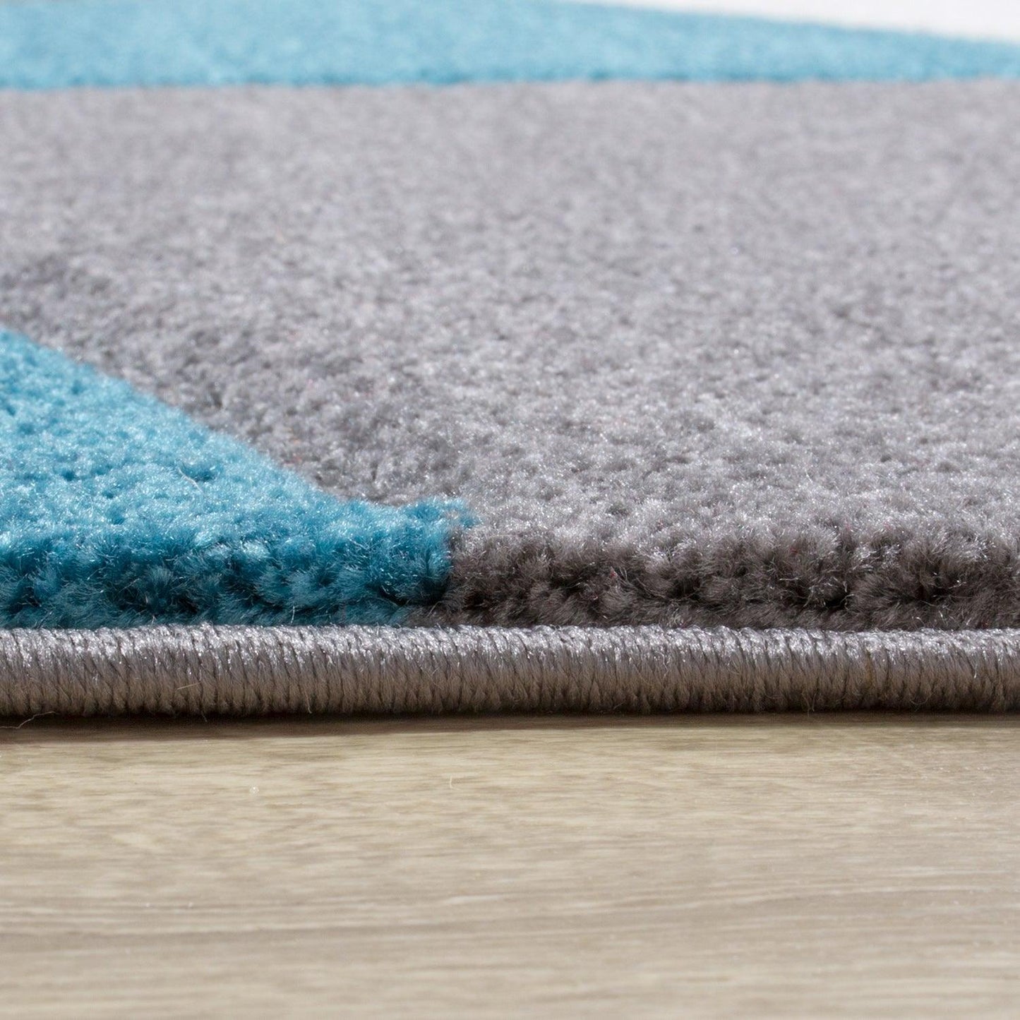 Area Rug Madeira Abstract Curved Pattern - Grey Blue-2