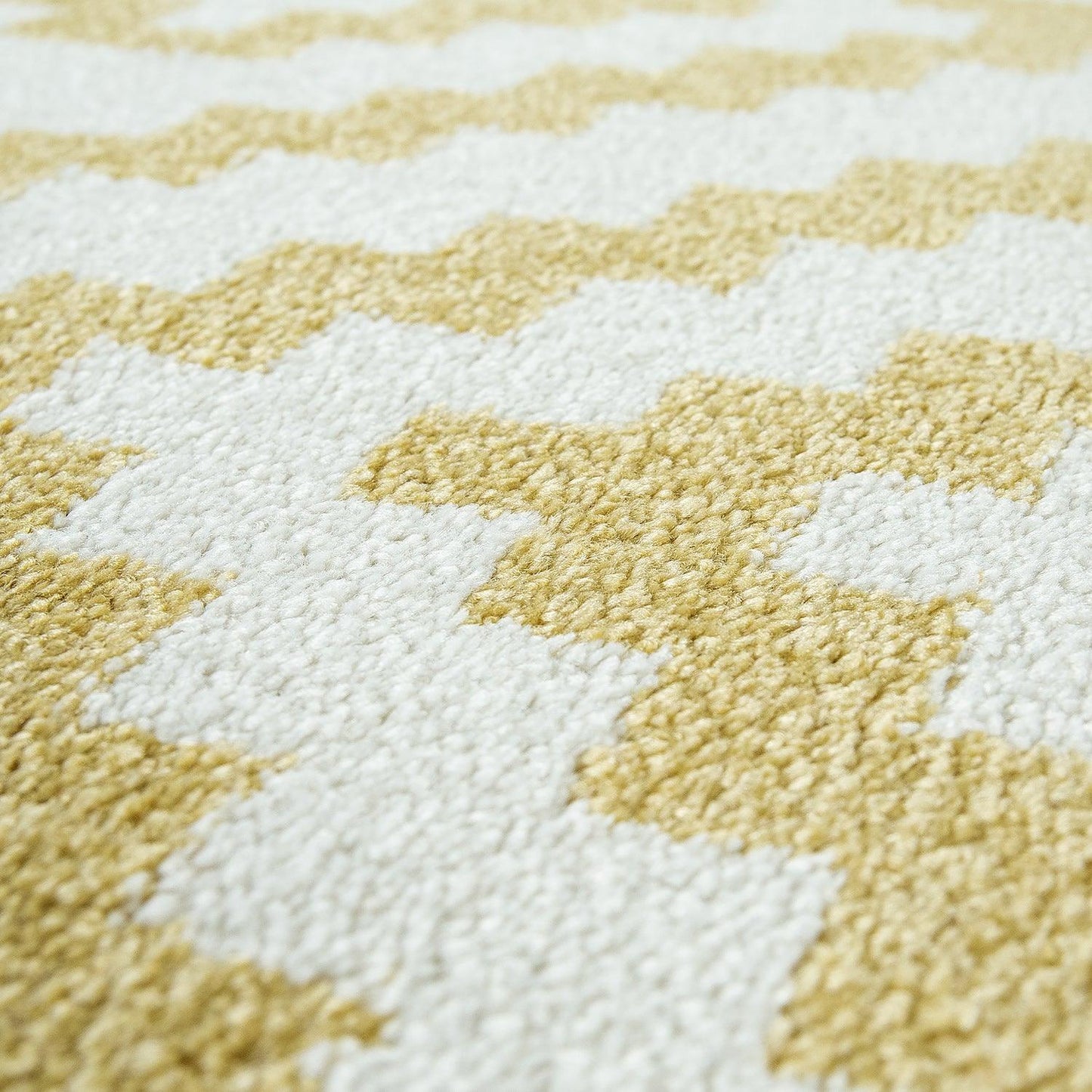 Area Rug Stella Moroccan Diamond Pattern - Pastel Yellow-White-2