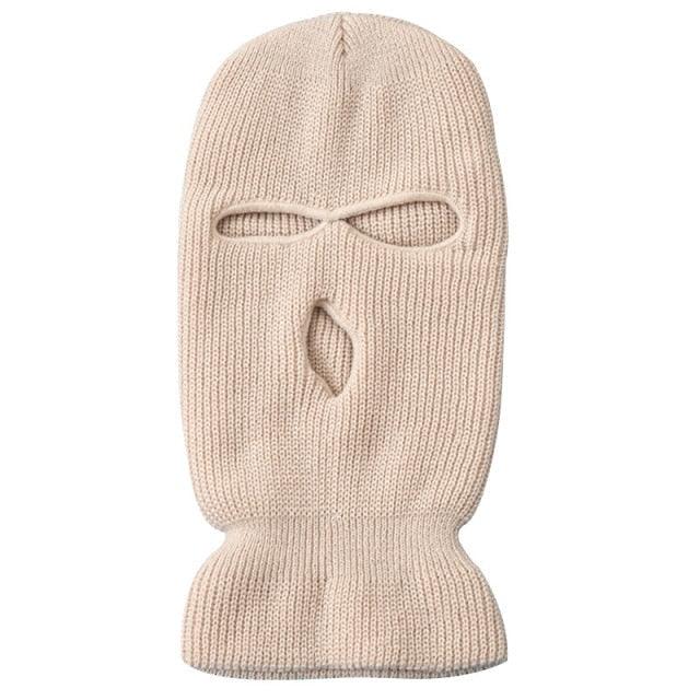 Army Tactical Mask 3 Hole Full Face Mask Ski Mask Winter Cap Balaclava Motorbike Motorcycle Helmet Full Helmet Neck Gaiter, Winter Balaclava Warm Knit Beanie for Outdoor Sports Outdoor Full Face Cover Thermal Ski Mask