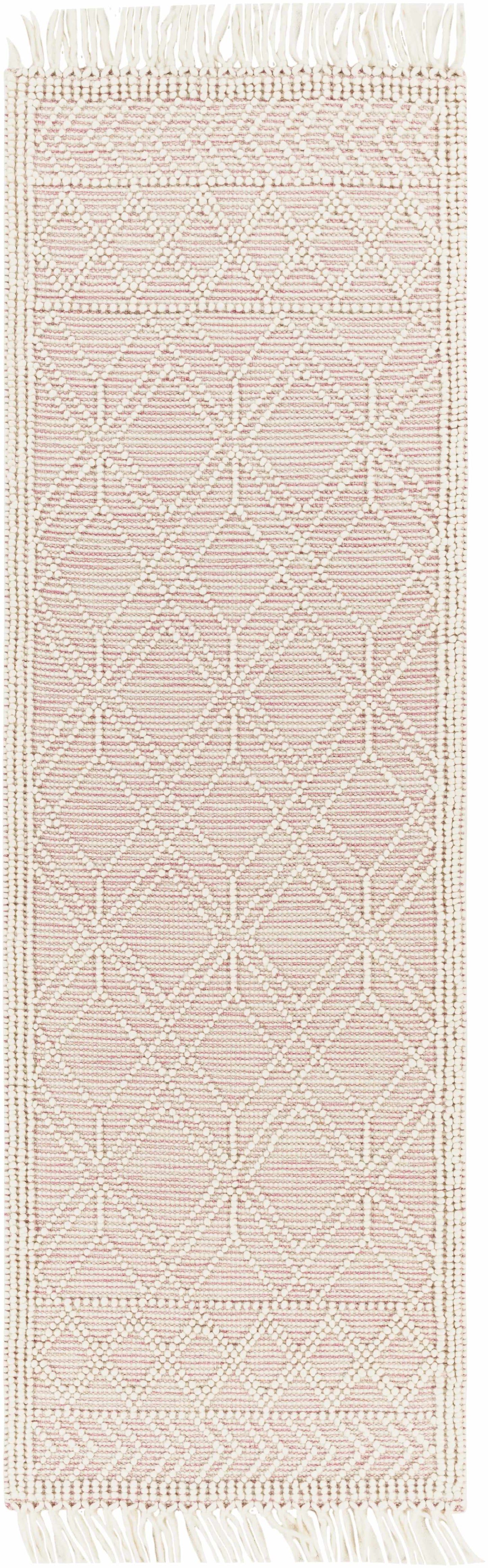 Ramsbury Soft Pink Wool Rug-6