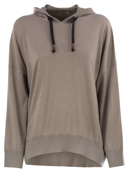 Brunello Cucinelli Women Sparkling Cashmere And Silk Sweatshirt