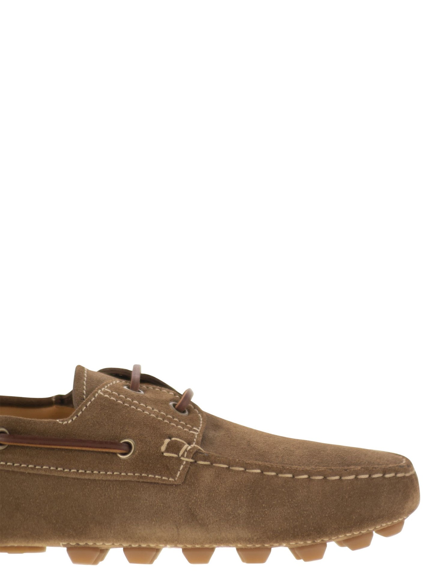 Tod's Men Rubber Bubble Suede Boat