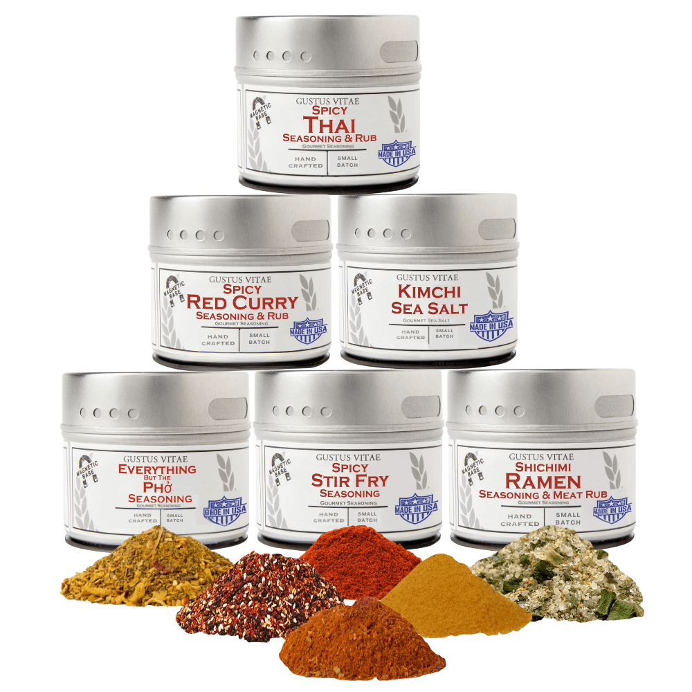 Asian Seasonings Gift Set - Tastes of Asia - Artisanal Spice Blends Six Pack-0