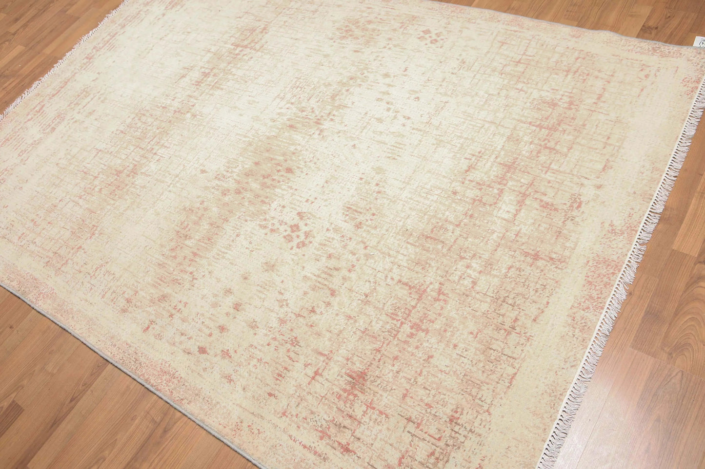 6' x 9' Hand Knotted Industrial Chic 100% Wool Area rug Aqua-1