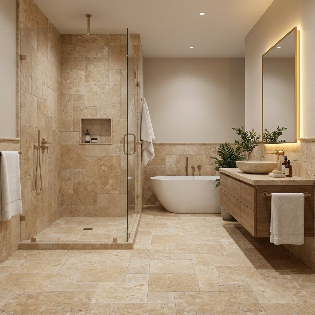 Aspendos Travertine Floor and Wall Tile