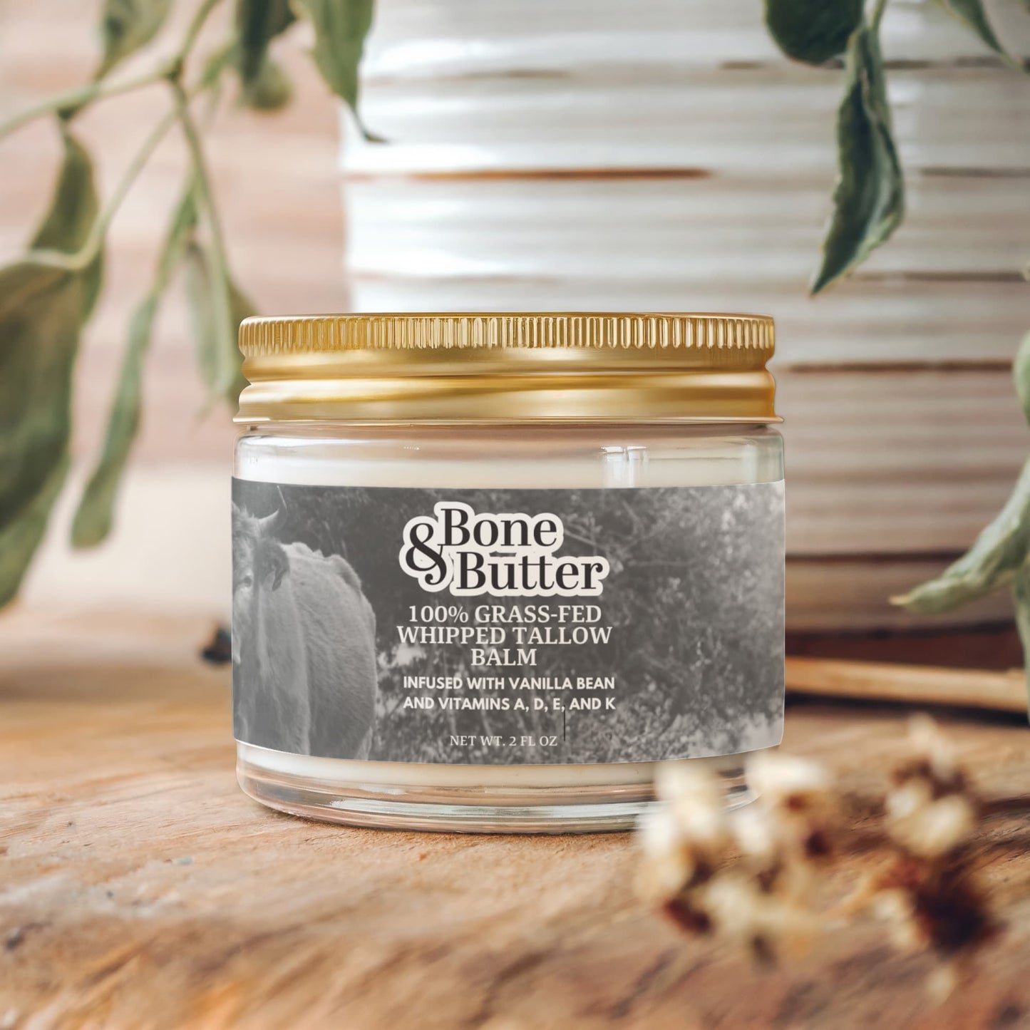 Bone & Butter Whipped Grass-Fed Tallow Balm with Vanilla Bean-4