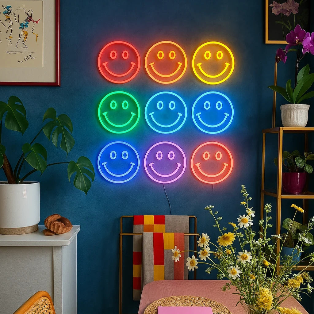 Smile Face 15" Led Neon Sign-0