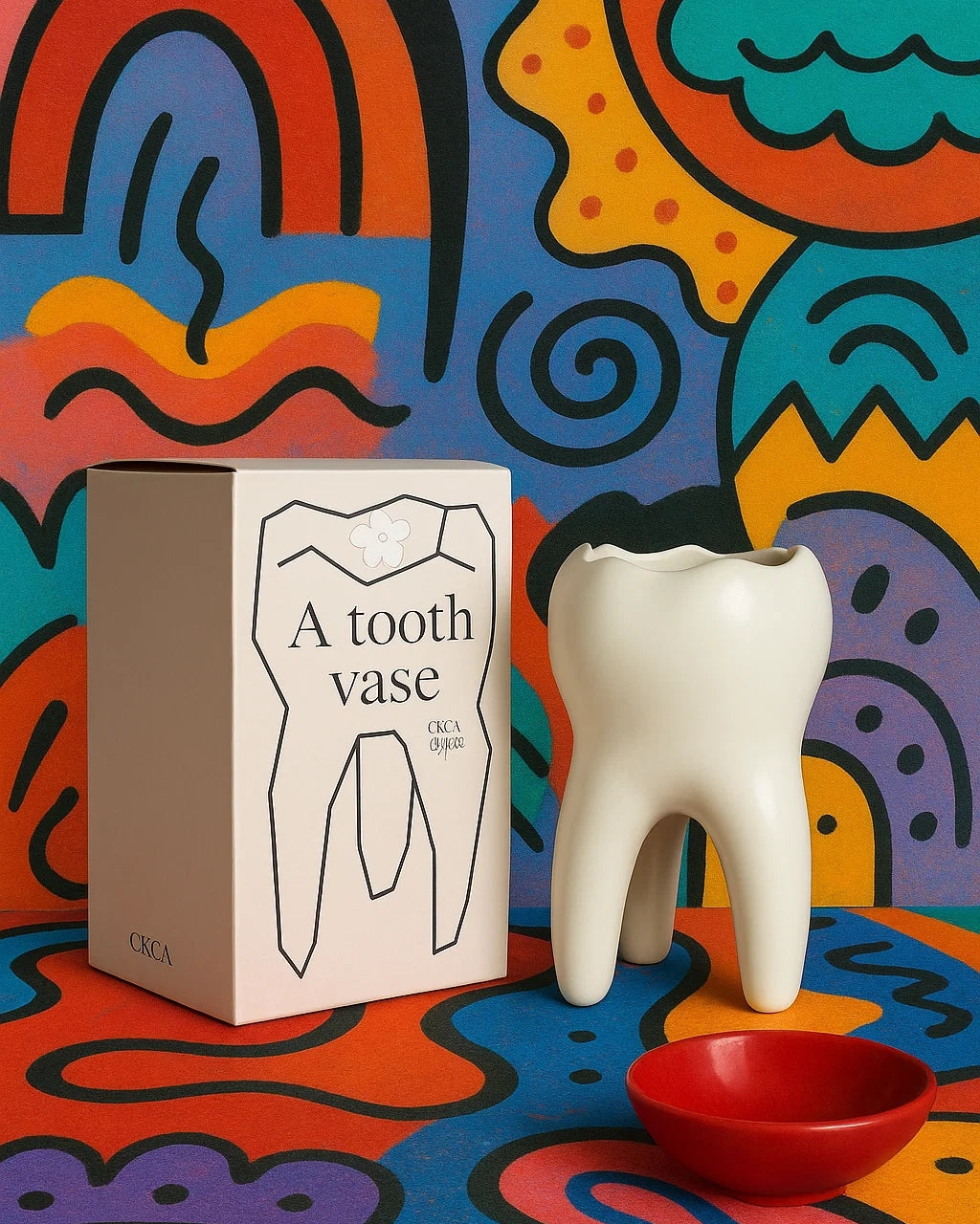 Whimsical Tooth-Shaped Vase-4