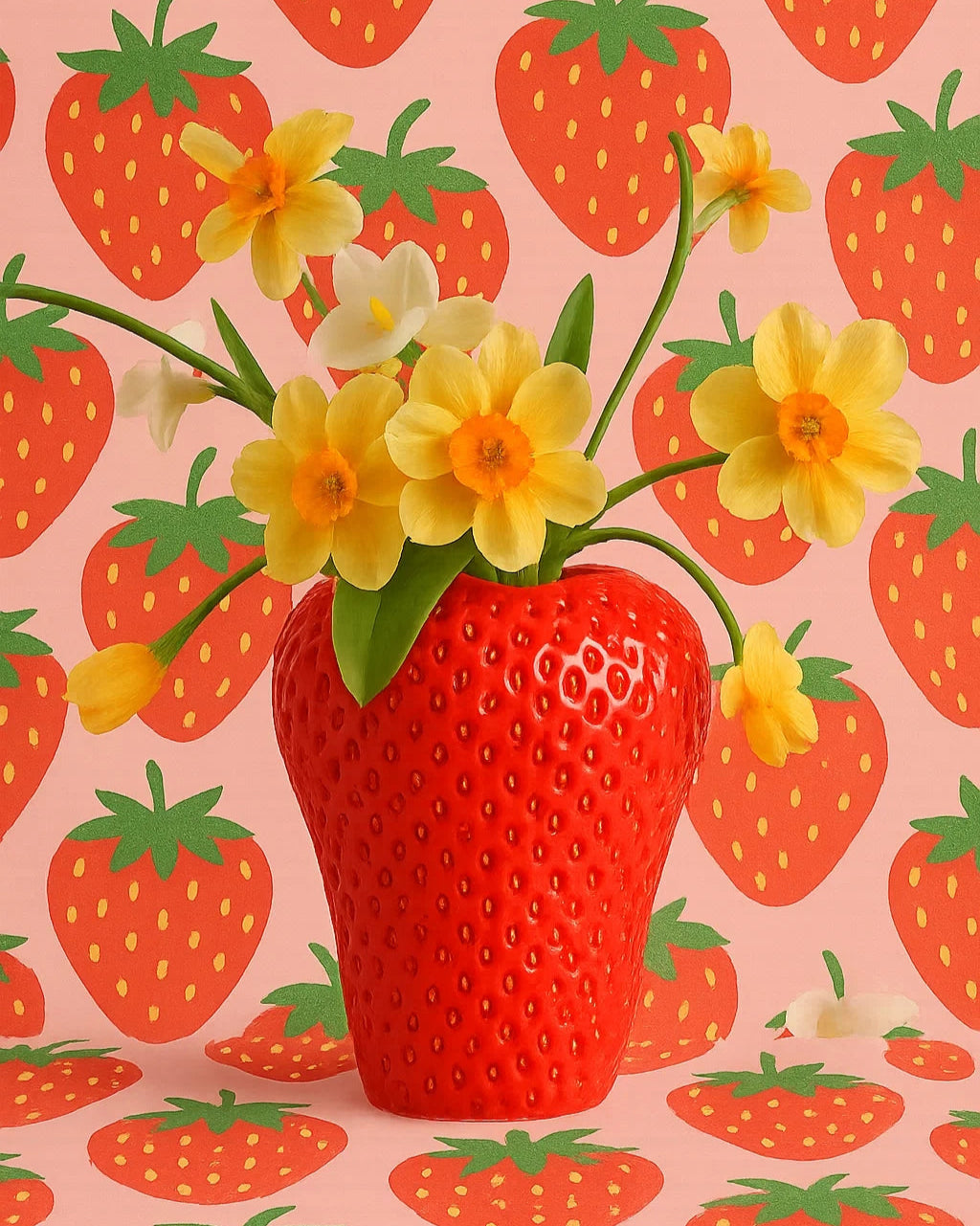 Strawberry Ceramic Flower Vase-3