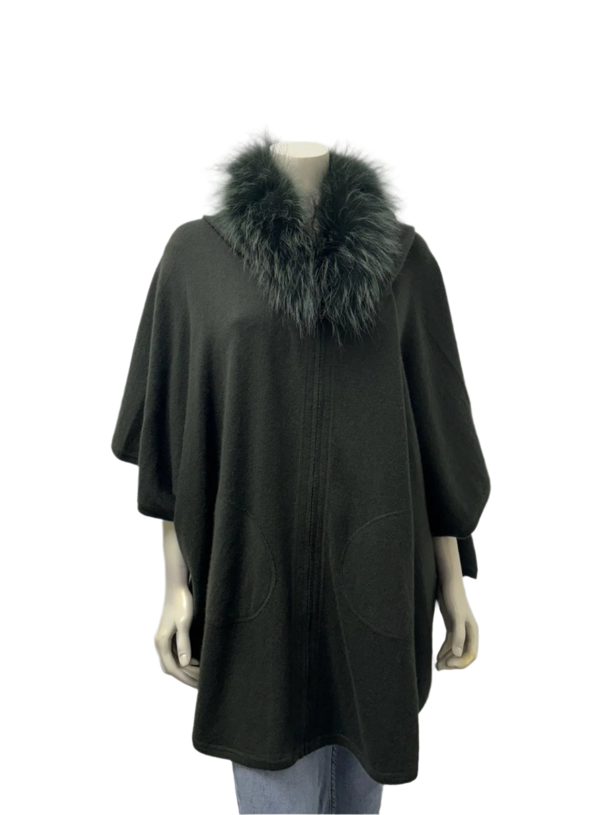 Arctic Fox Trim Poncho