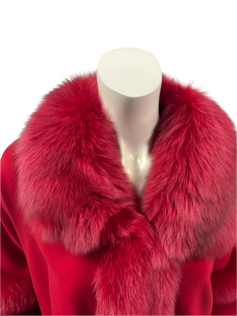 Cashmere & Arctic Fox Tuxedo Cape