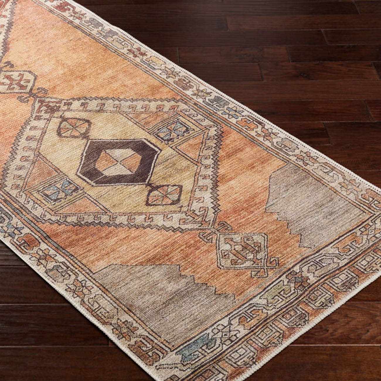 Medinah Washable Runner Rug-3