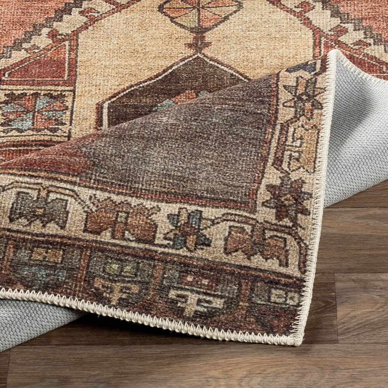 Medinah Washable Runner Rug-4