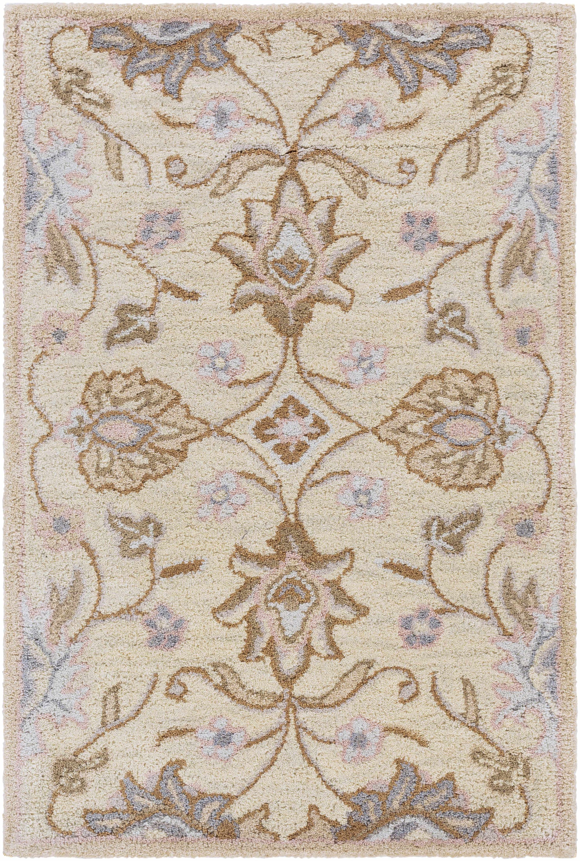 Conesus Hand Tufted Ivory 1109 Wool Rug-5