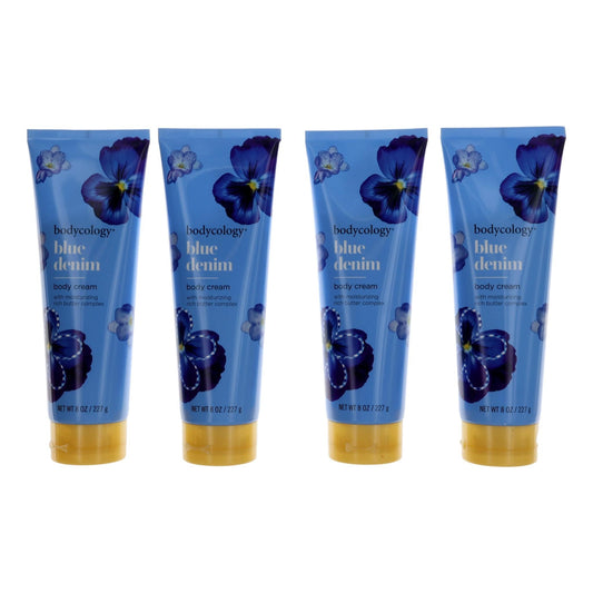 Blue Denim, 4 Pack 8 oz Moisturizing Body Cream women