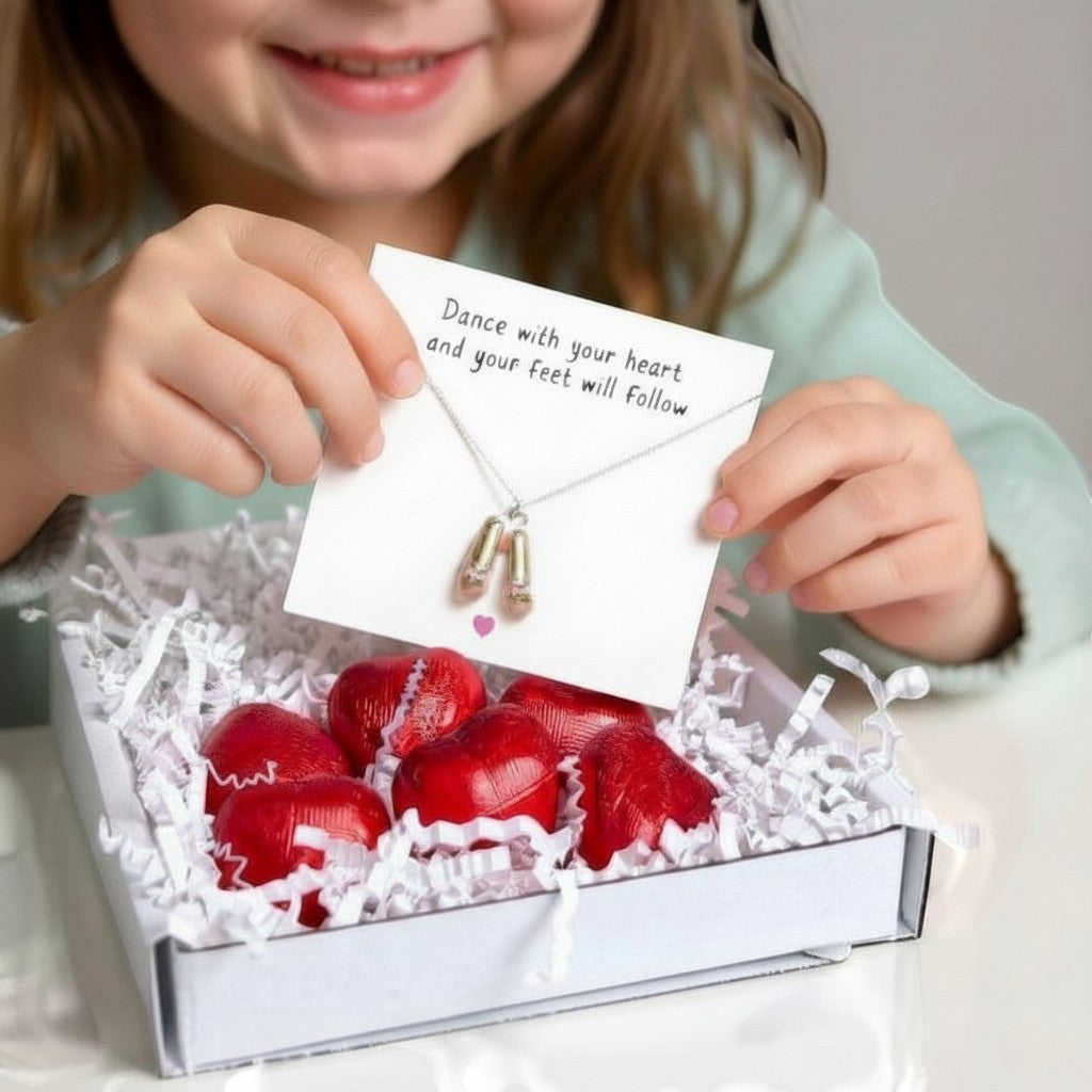 Ballet Shoes Charm Necklace Mini Gift Hamper-0