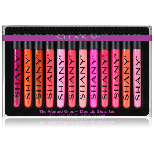 SHANY Lip Gloss Makeup Set, 12 Piece Professional Lip Color Collection with Shimmer and Pearl Finishes, Enriched w Aloe Vera Vitamin E, Long Lasting Glossy and Moisturizing Lip Luminizer - SHOP  - LIP SETS - ITEM# SH-LPGL-PARENT