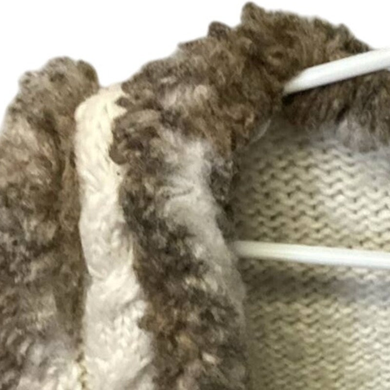 H&M Child Size 5 Sleeveless Faux Fur Wool Blend Open Cardigan Knit Sweater Vest