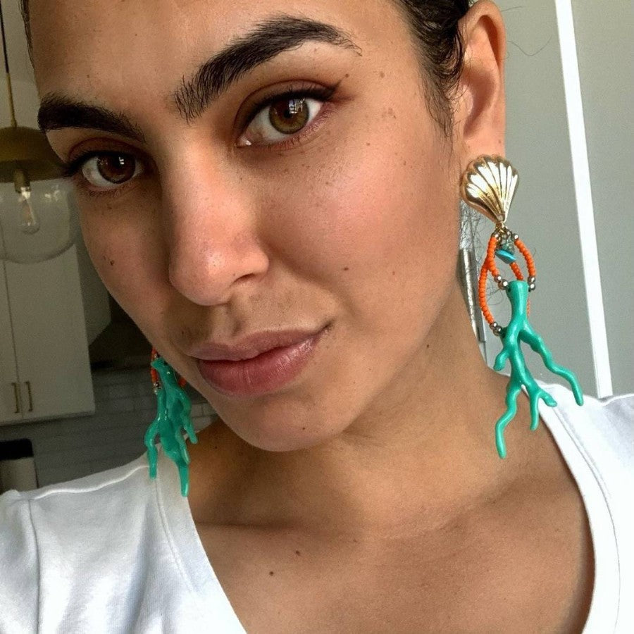 Ocean Coral Women Shell Earrings