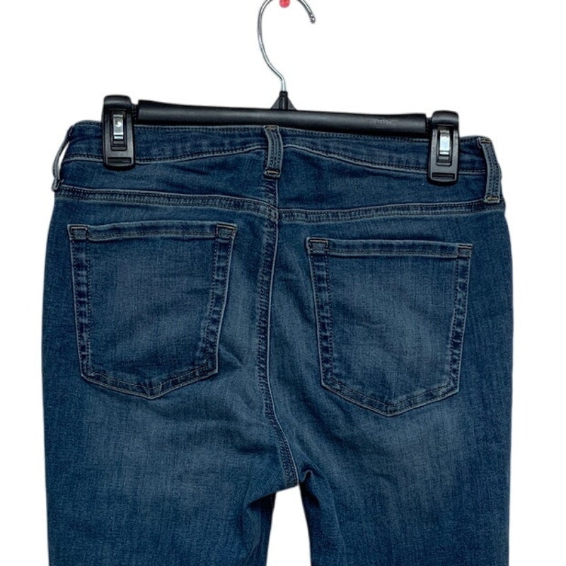Amazon Essentials Womens Size 8 Long Mid Rise Stretchy Skinny Denim Blue Jeans