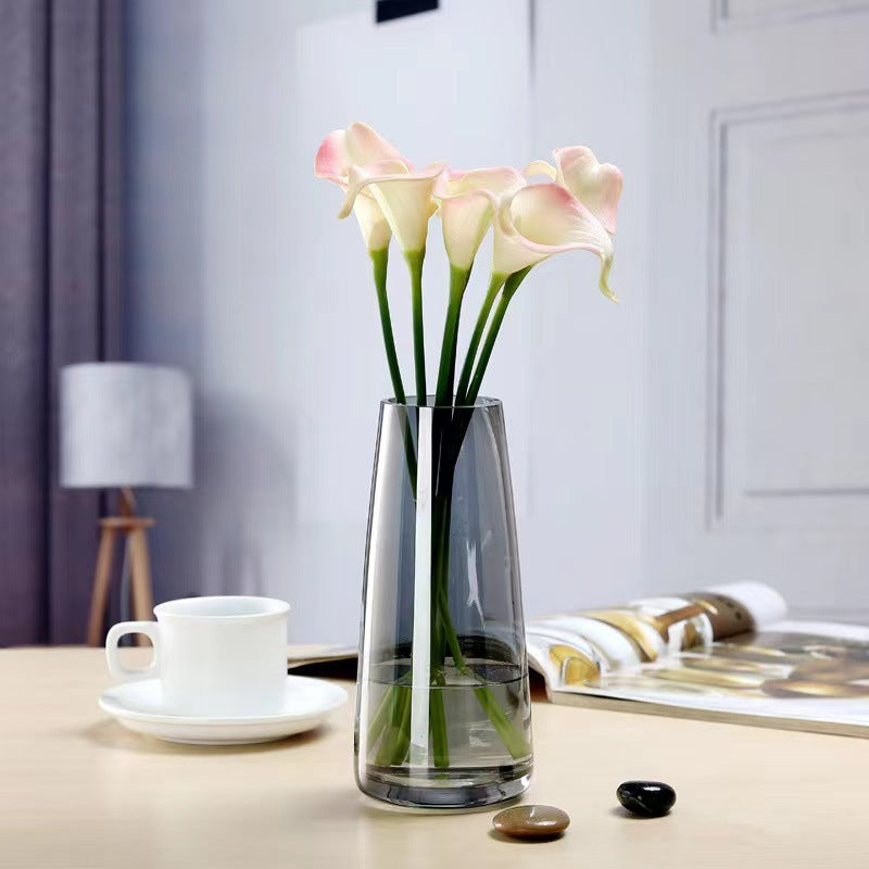Simple Transparent Aurora Colorful Glass Vase