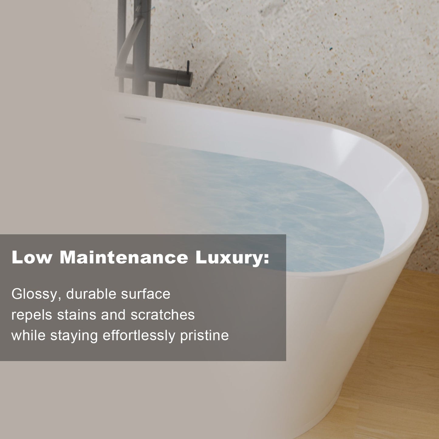 59" Acrylic Freestanding Bathtub