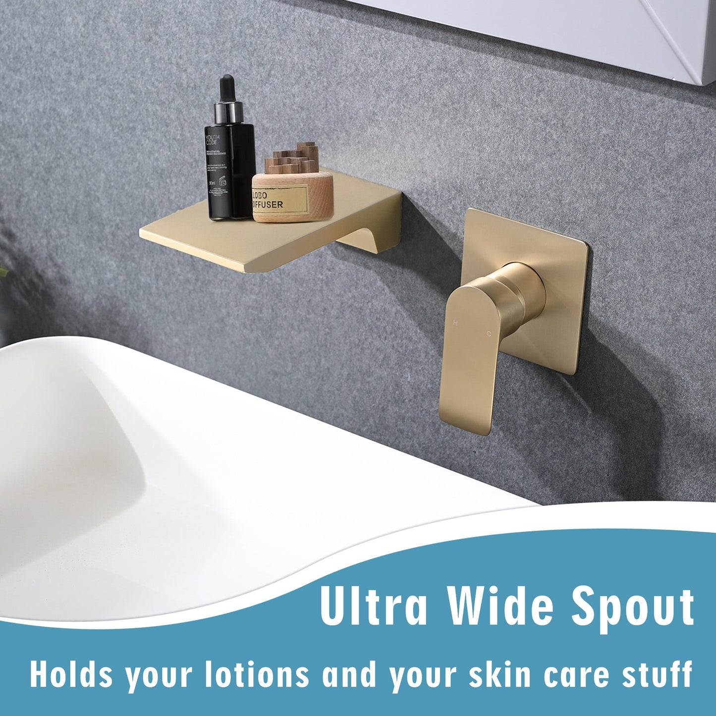 Wall Mount Waterfall Bathtub Faucet