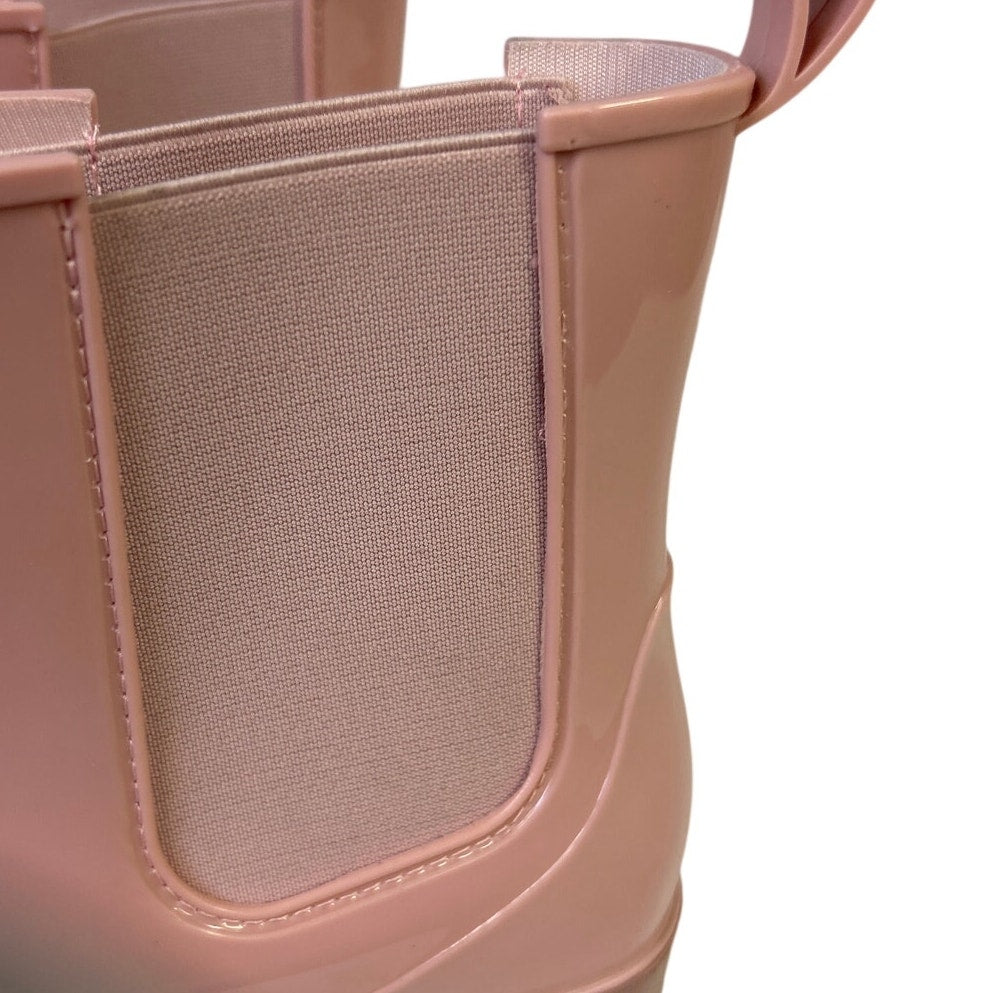Hisea Womens Size 8 Pink 1.25" Heel Ankle Boots Round Closed Toe Shoes