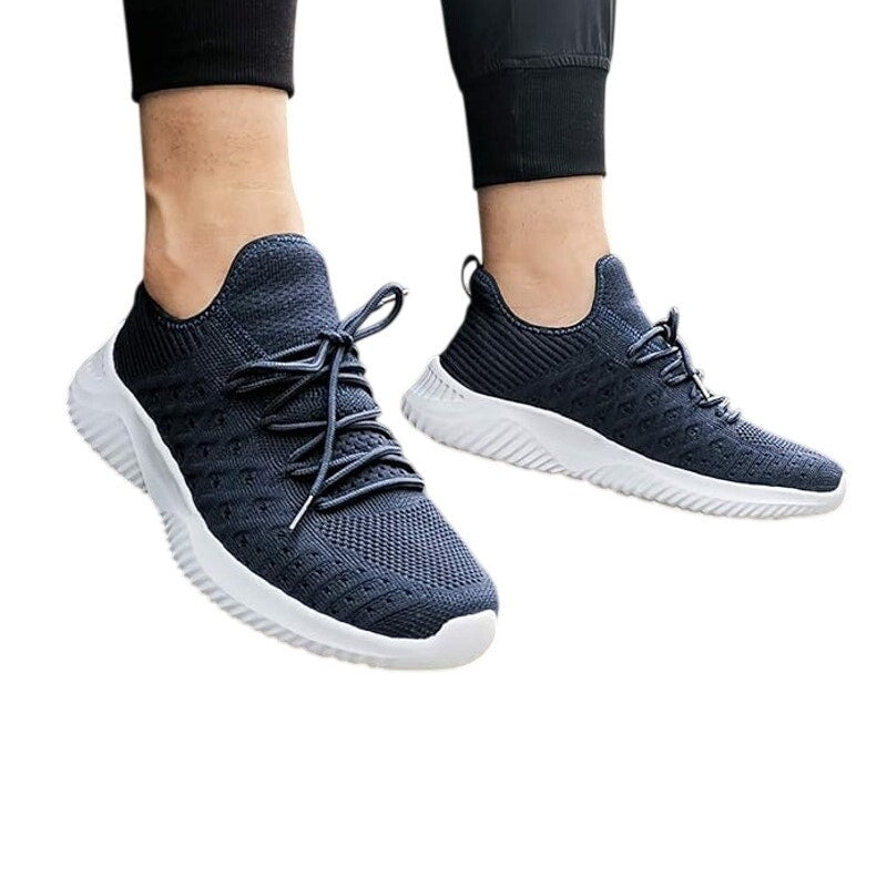 Feethit Mens Size 8 Navy Blue Mesh Lace Up or Slip On Lightweight Sneaker Shoes