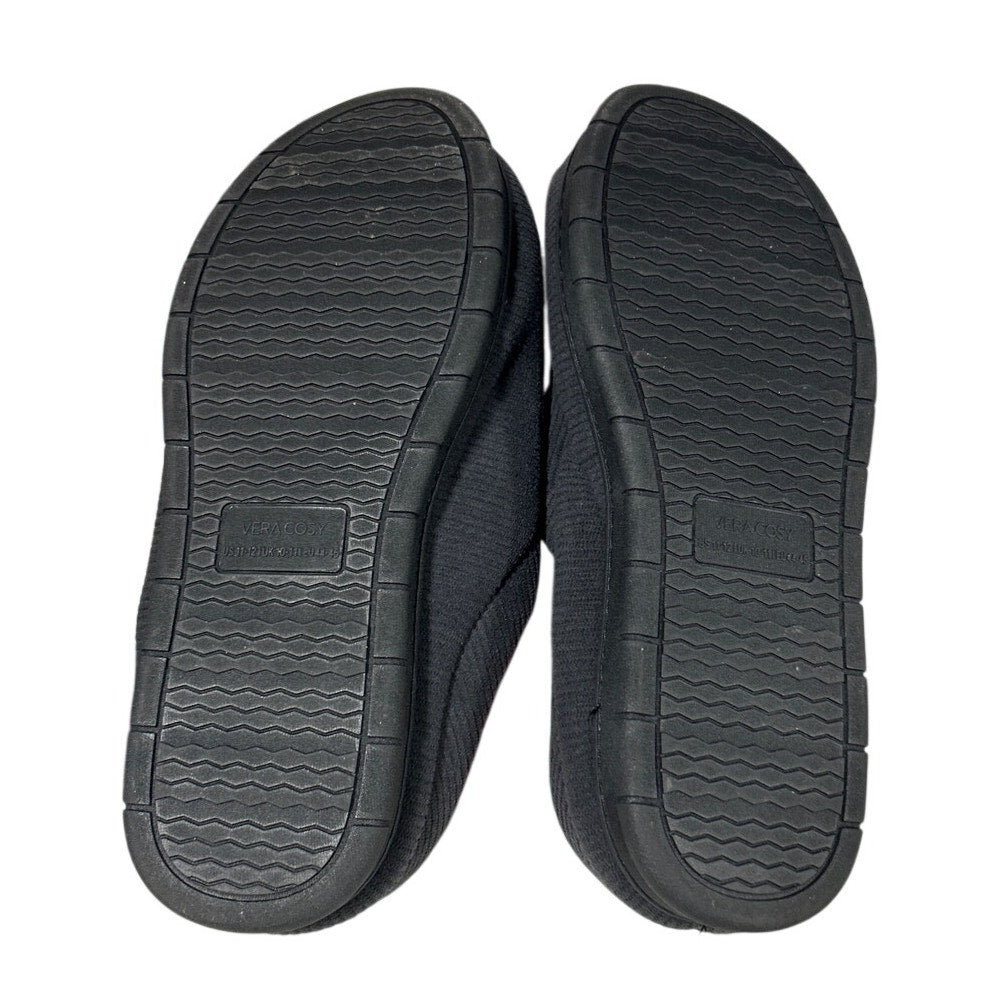 VeraCosy Mens Size 11/12 Gray Corduroy Moccasin Memory Foam House Slippers