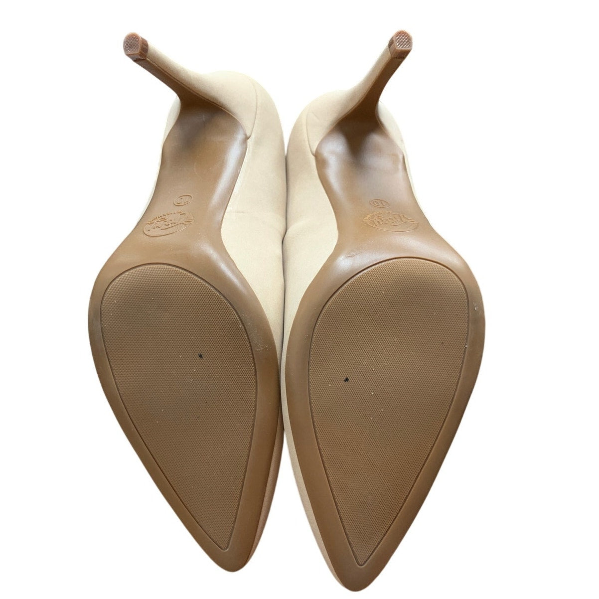 Trary Womens Size 10 Tan Faux Suede 4" Heel Pointy Closed Toe Pumps Shoes