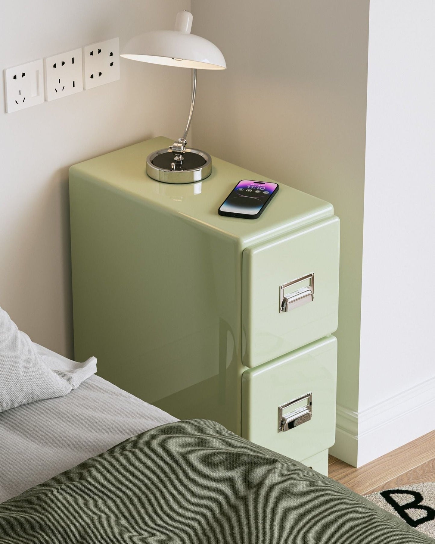 Matcha Narrow Bedside Cabinet-4