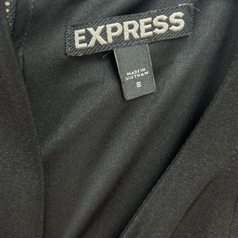 Express Womens Size 8 Polyester Blend LBD Sleeveless Back Zip Bodycon Dress