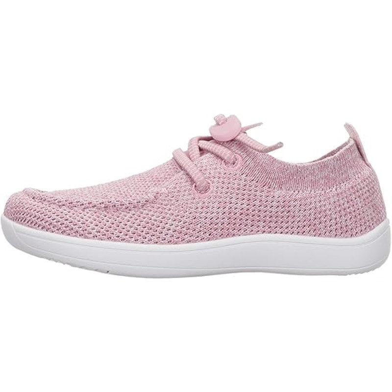 Whitin Toddler Girls Size 7 Pink Sneakers Lace Up Round Toe Barefoot Shoes