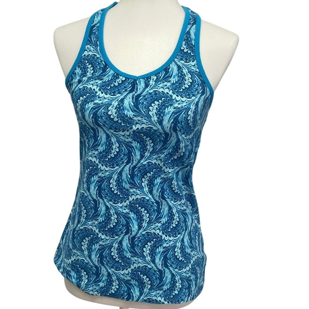 Jockey Womens Medium Cotton Blend Tank Shelf Bra Workout Exercise Yoga Top