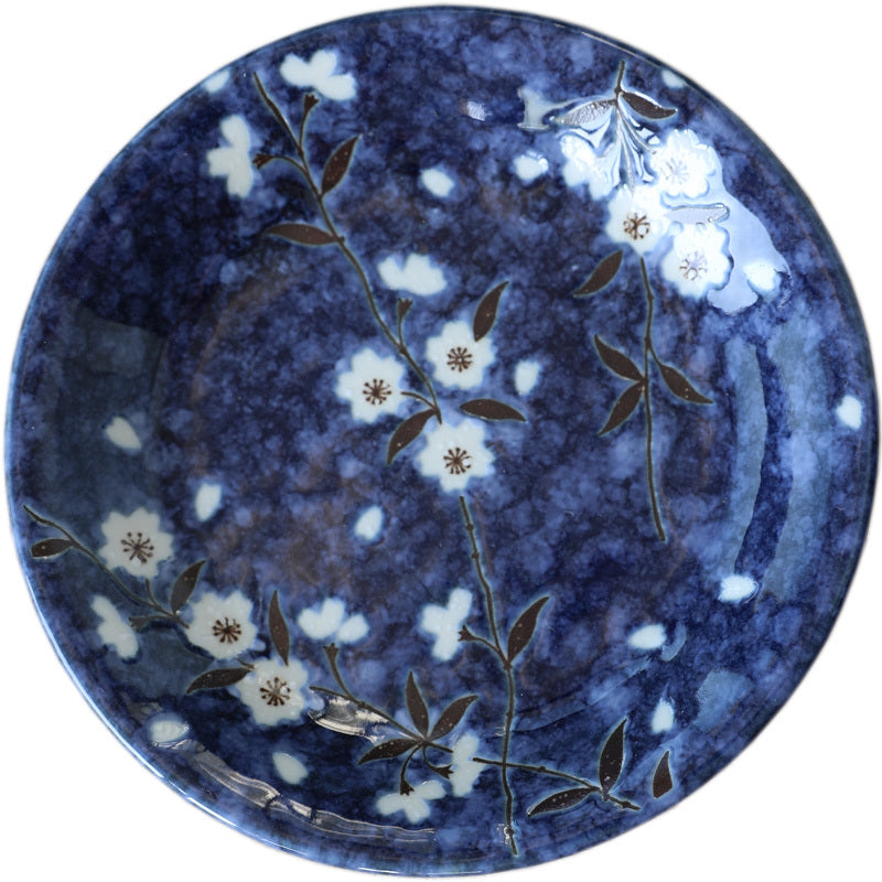 Blue Painted Into Cherry Blossom Multi-use Bowl Rice Porridge