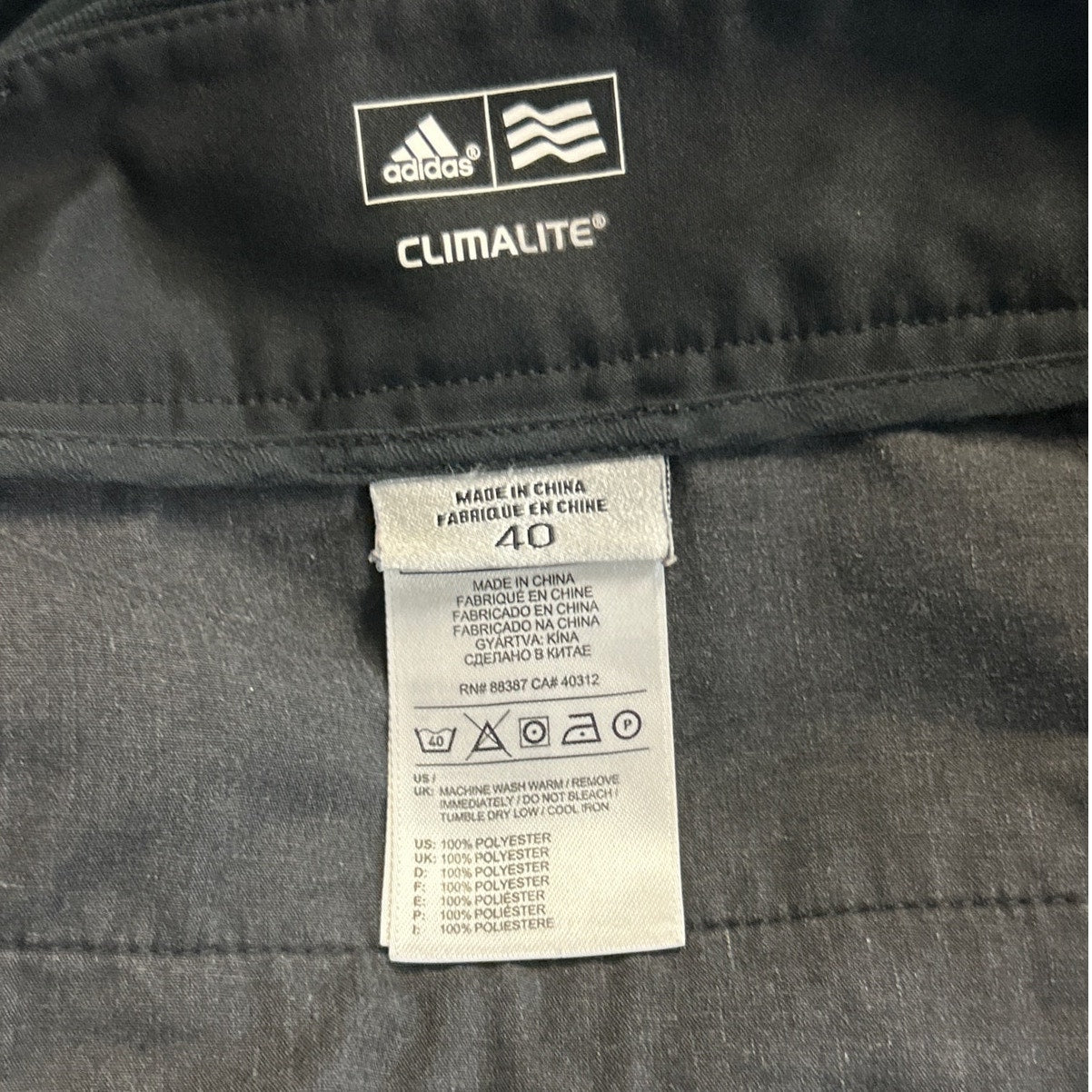 Adidas Mens Size 40 Climalite 100% Polyester Long Athletic Board Shorts