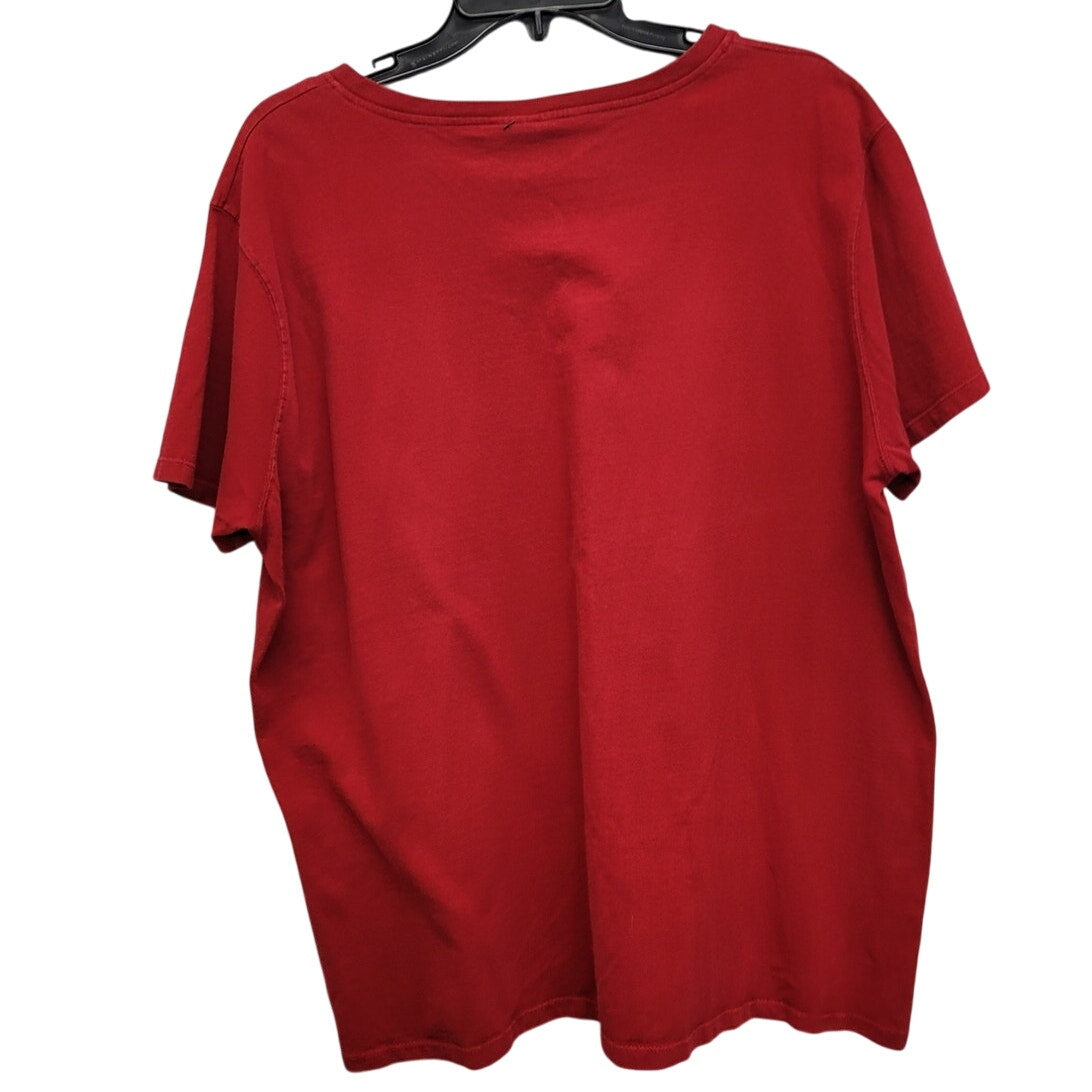 Hand Printed Women XL Grinch's Christmas Party Planning Service Short Sleeve Tee