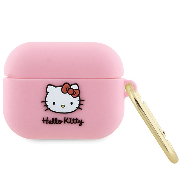 Hello Kitty 3D Kitty Head Airpods Pro Szilikon tok - Pink (HKAP3DKHSP)-0