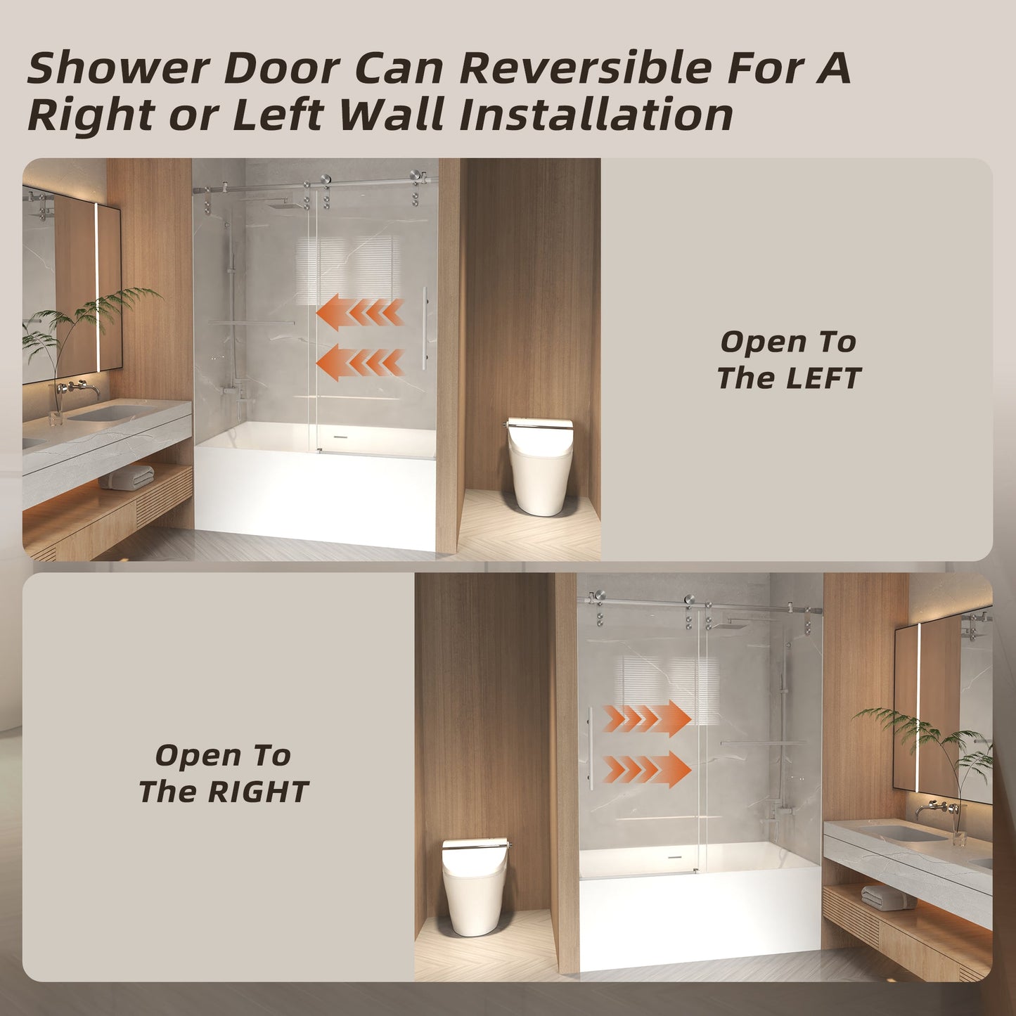 Frameless Sliding Bathtub Door