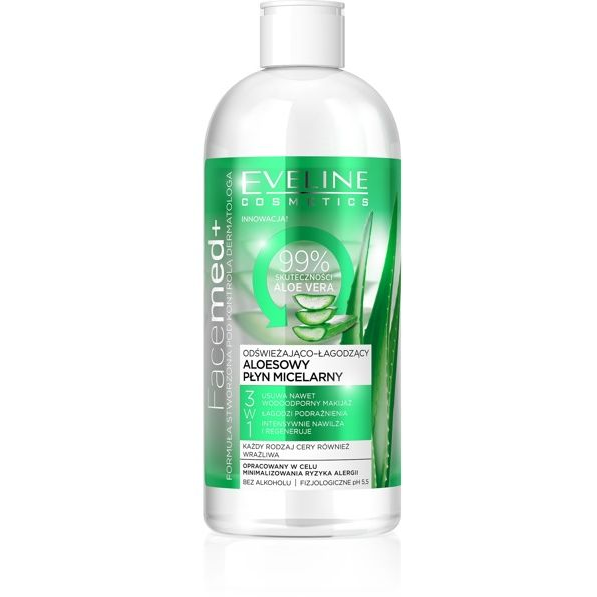 EVELINE Cosmetics Facemed Aloe Vera micellás víz 400ml (I3219)-0
